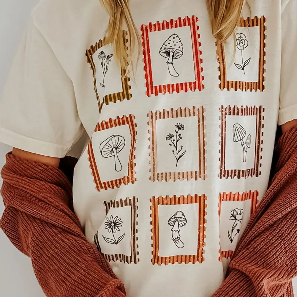 Mushroom Gallery Tee Street Casual Look Quick Wear