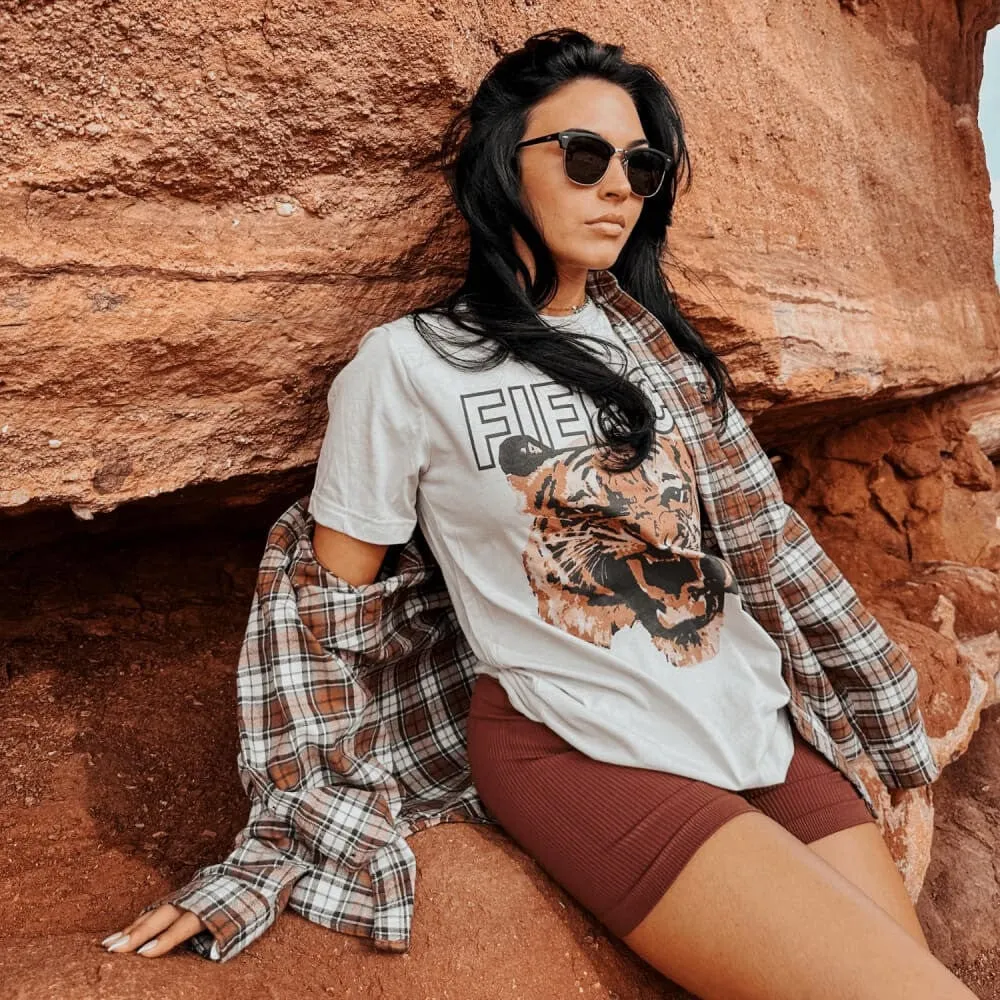 EthicalProduction No Slip Shoulder Design Fierce Tee