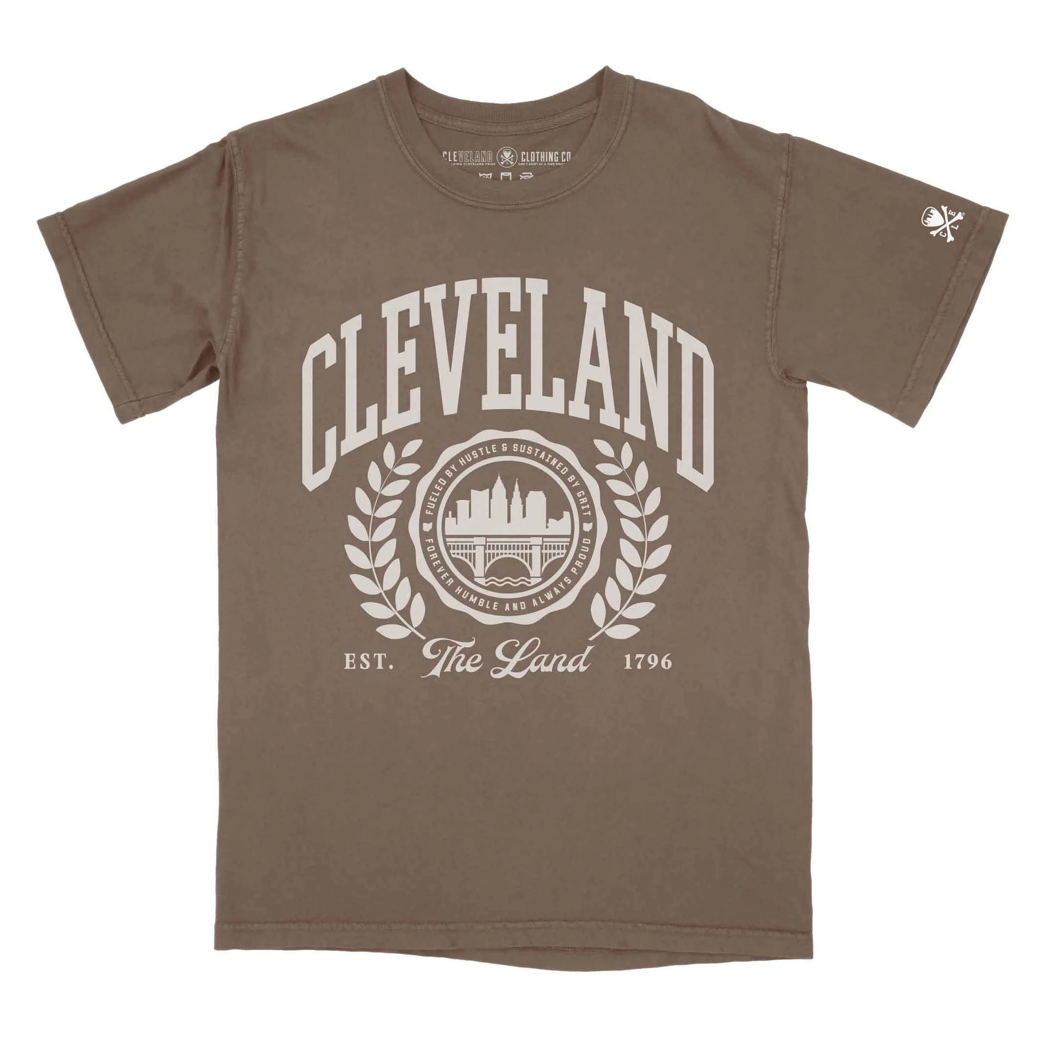 Comfy and Versatile Cleveland Collegiate Seal - Mens/Unisex Crew T-Shirt
