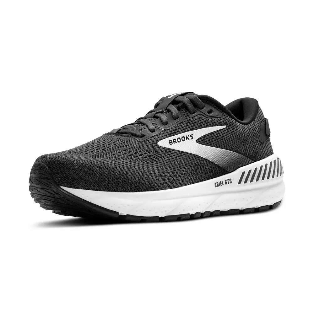 Women's Ariel GTS 24 Running Shoe - Ebony/Black/White - Regular (B) Gradient Density Layers value - for - money shoes
