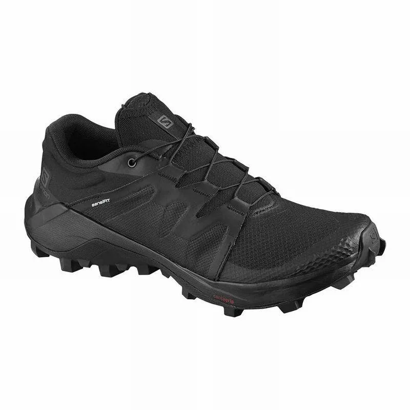 Salomon Wildcross (Women's) - Black/Black/Black endurance marathon sneakers Carbon Fiber Stabilizer