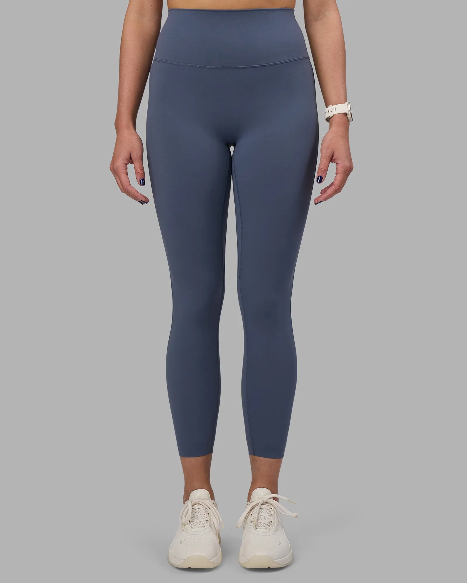Maternity Wear Mesh Panel Wrinkle Resistant Pro Athlete Elixir Ultra High-Rise 7/8 Legging - Night Shadow
