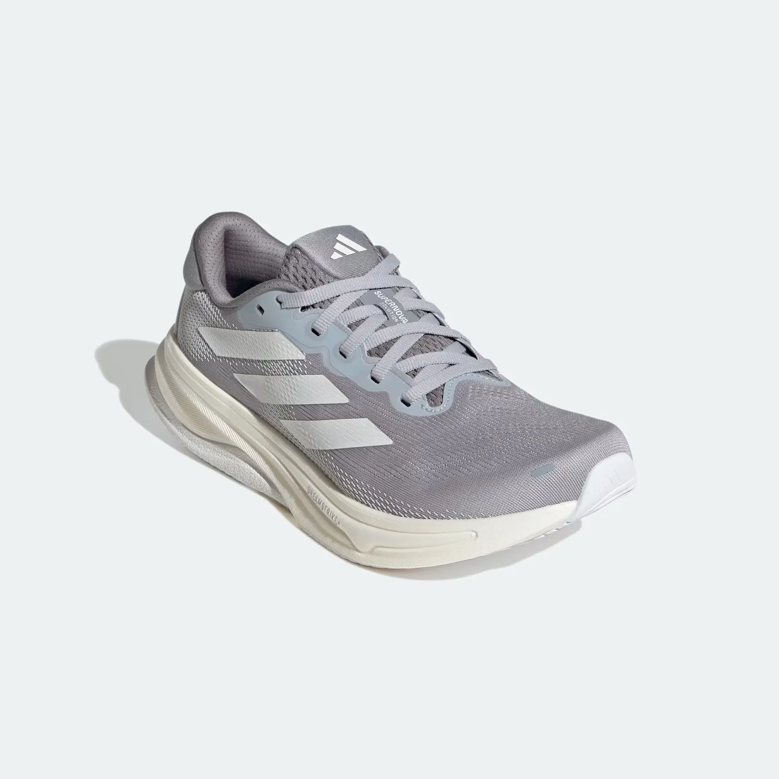 Women's Supernova Solution 2 Running Shoes Halo Silver / Zero Metalic / Grey Breathable Knit Upper high - arch shoes