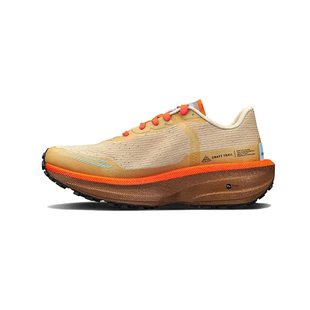 flat - terrain running shoes Women's Endurance Trail Running Shoe - Ecru/Roots - Regulr (B)