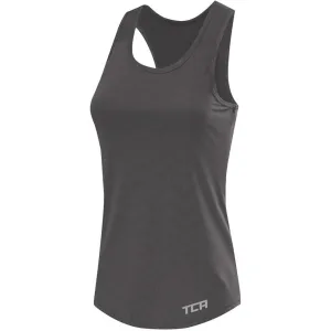 TCA Impulse Printed Racerback Womens Running Vest Tank Top - Grey mid range market users ShockAbsorbing Core
