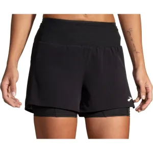 Functional Design Easy Fit Design Brooks 3 Inch High Point 2.0 2 In 1 Womens Running Shorts - Black