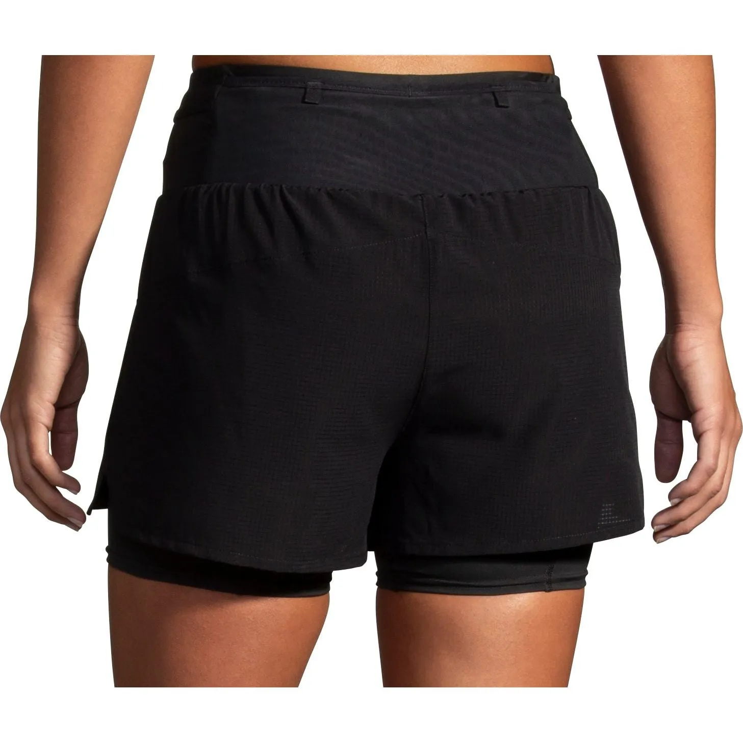 Brooks 3 Inch High Point 2.0 2 In 1 Womens Running Shorts - Black Day Trip Wear Biodegradable Material Option