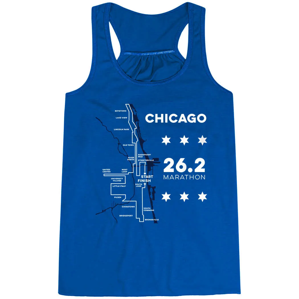 land mobile Thumbhole Cuffs Flowy Racerback Tank Top - Chicago Route