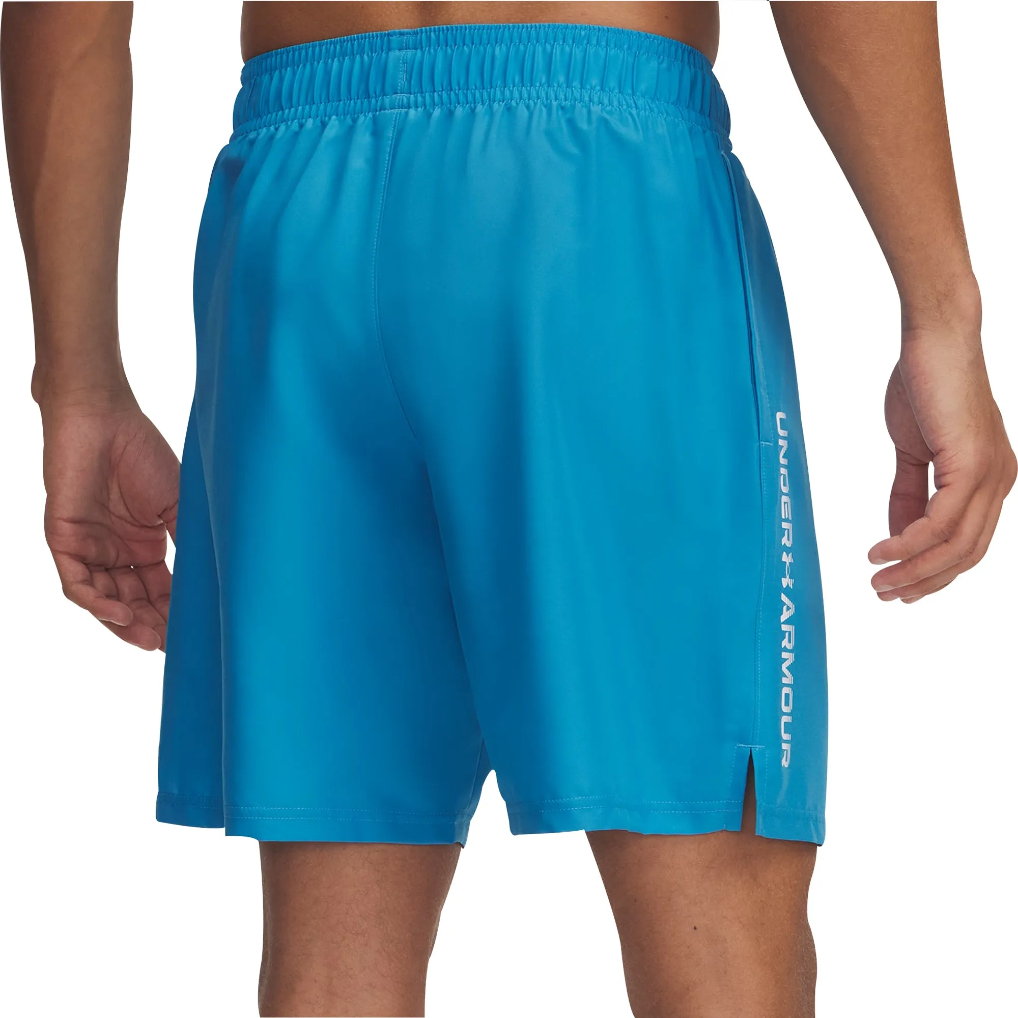 Under Armour Tech Woven Wordmark Mens Training Shorts - Blue Clean Finish Basic Feel