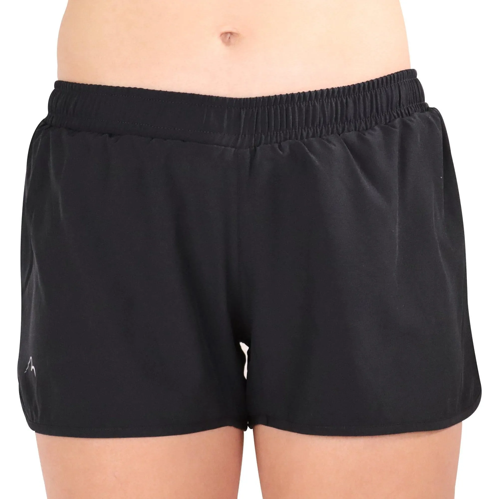Light Motion More Mile Racer Split Womens Running Shorts - Black
