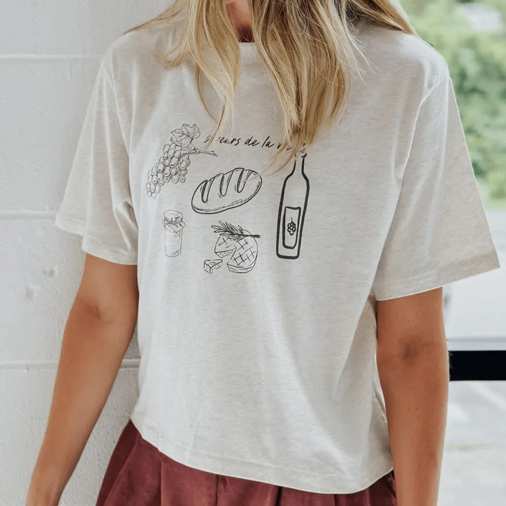 Breathable Fit Design Stylish and Cozy Taste of Life Boxy Crop