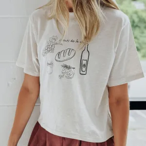 Breathable Fit Design Stylish and Cozy Taste of Life Boxy Crop