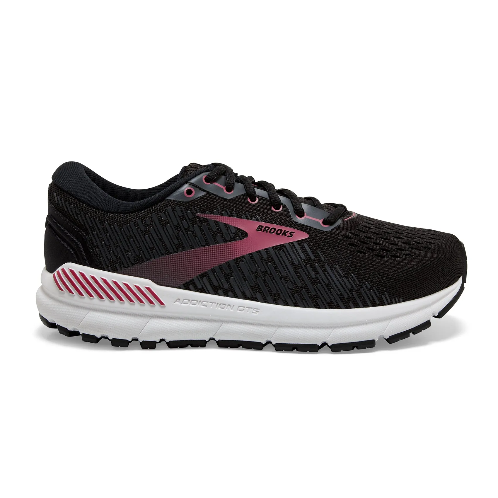 Shock Cushion Women's Addiction GTS 15 Running Shoe - Black/Ebony/Mauvewood - Wide (D)