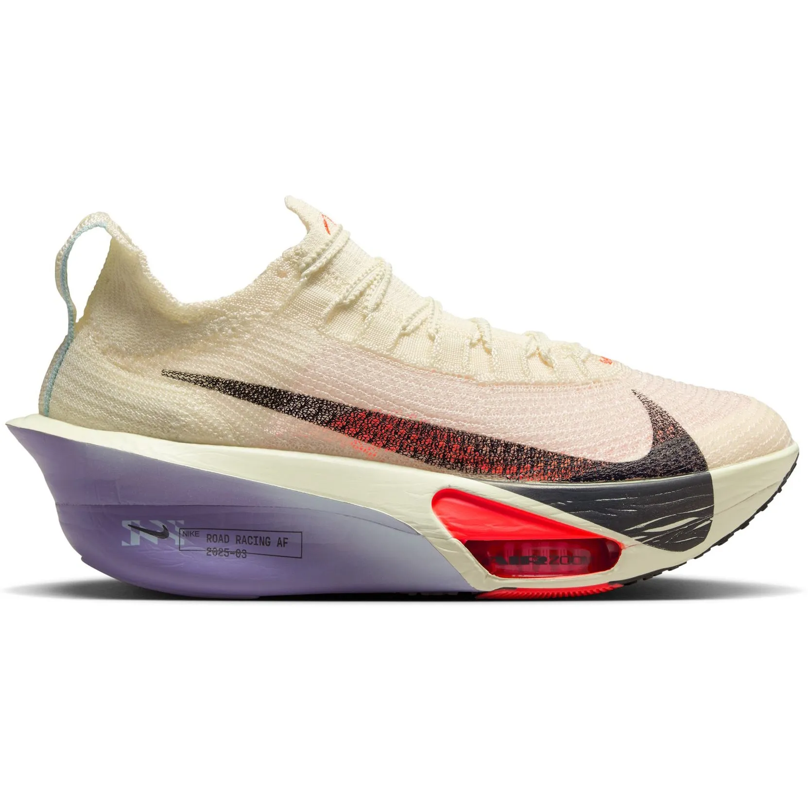 Women's Alphafly 3 Running Shoes Coconut Milk / Off Noir / Dusty Amethyst Hygienic Insole