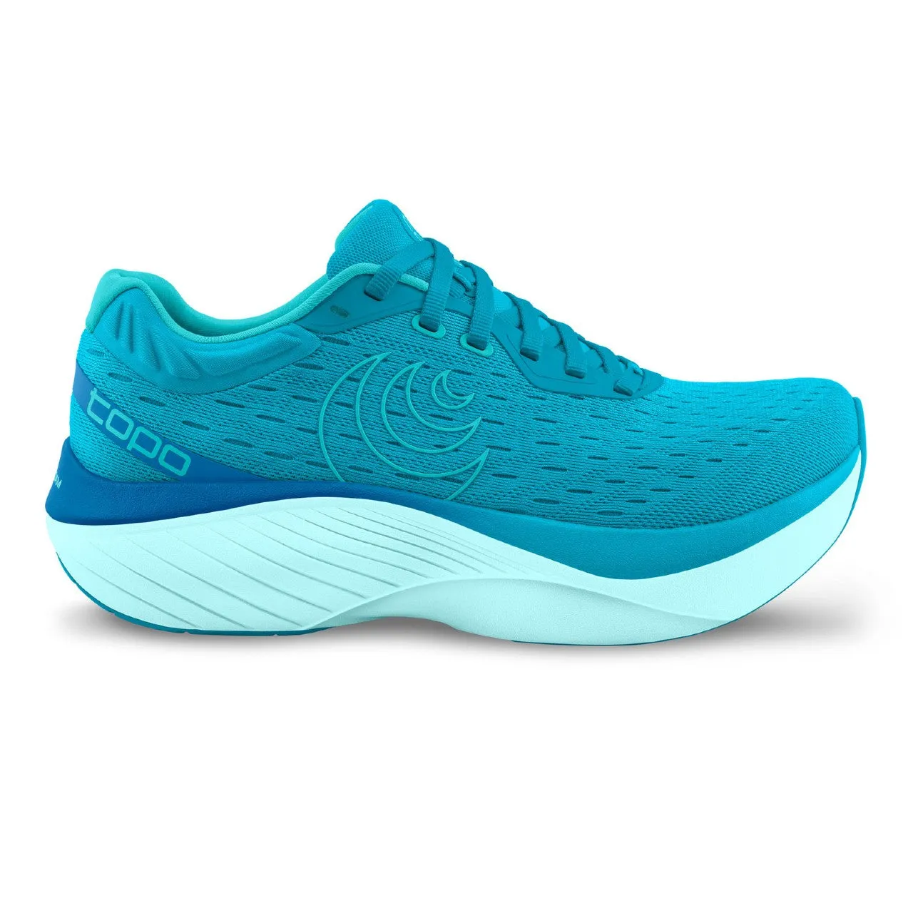 running in parks lightweight upper running shoes Topo Atmos (Womens) - Blue/Sky