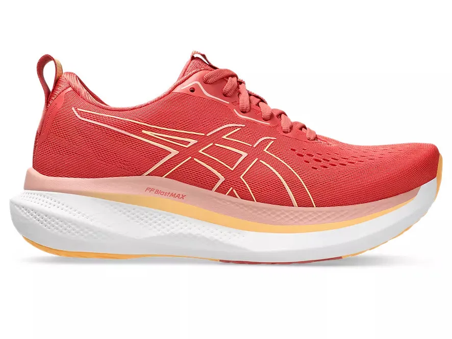 Asics | GlideRide Max | Women's | Dark Pink Clay/Orange Glow breathable - upper long - distance runner