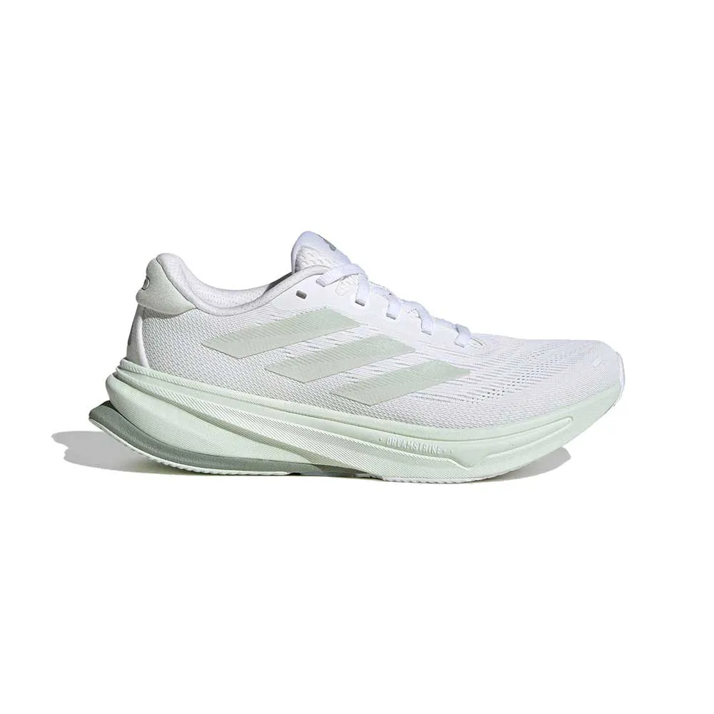 Women's Supernova Rise 2 Running Shoe - Wonder White/Crystal Jade/Silver Green - Regular (B) Flexible Traction Grip