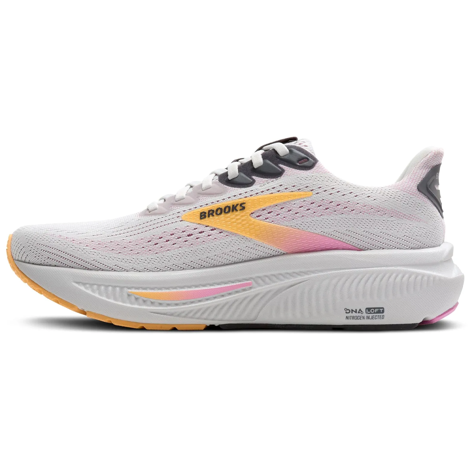 Women's Ghost 17 Running Shoes Oyster / Apricot / Pink Breathable Airflow