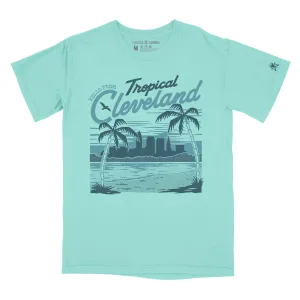 Stylish Design Hello From Tropical Cleveland - Mens/Unisex T-Shirt