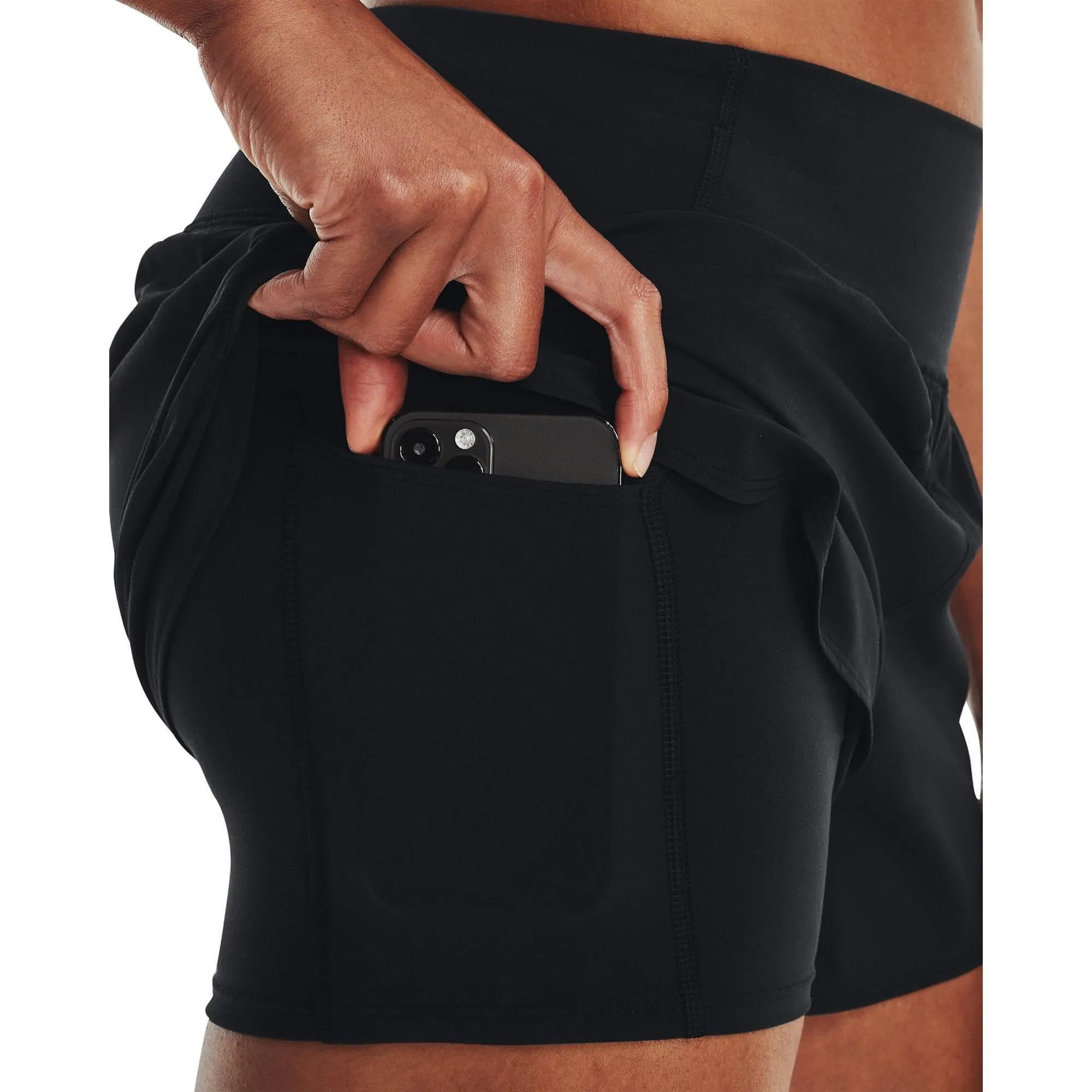 Under Armour Flex Woven 2 In 1 Womens Training Shorts - Black Urban Style Frictionless Movement