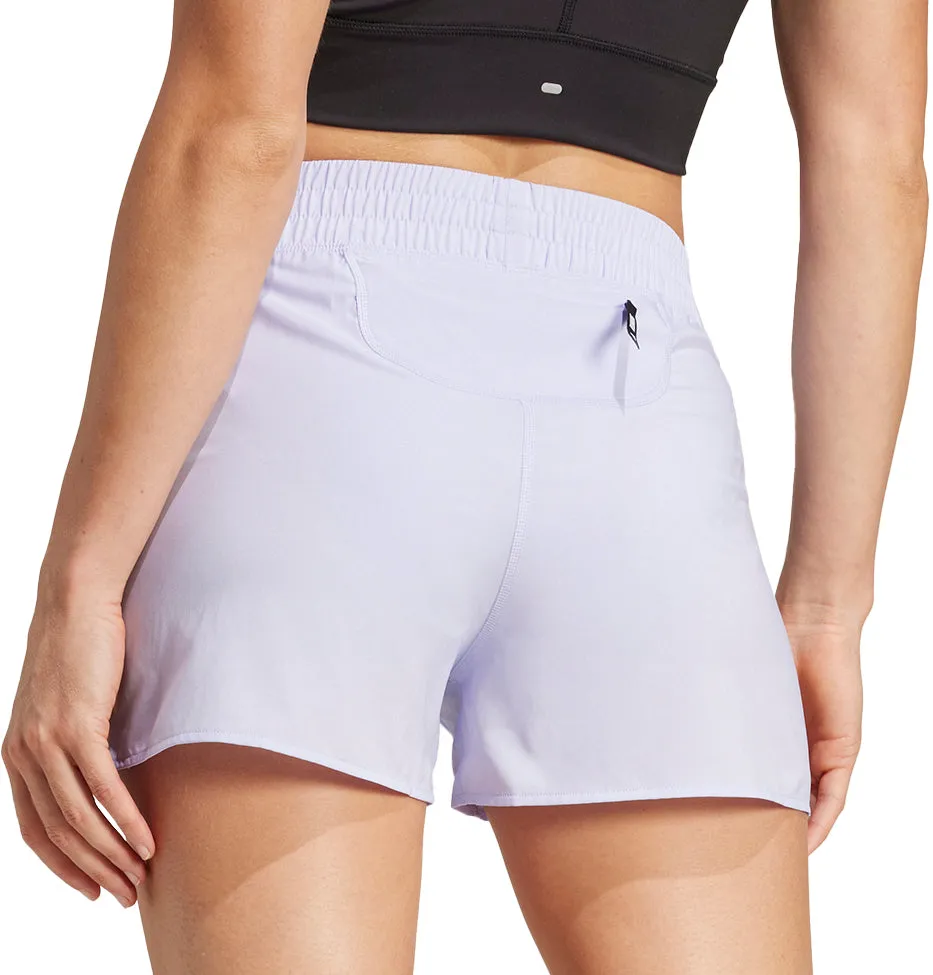 adidas Own The Run 3 Inch Womens Running Shorts - Purple Outdoor Essentials OdorControlTech