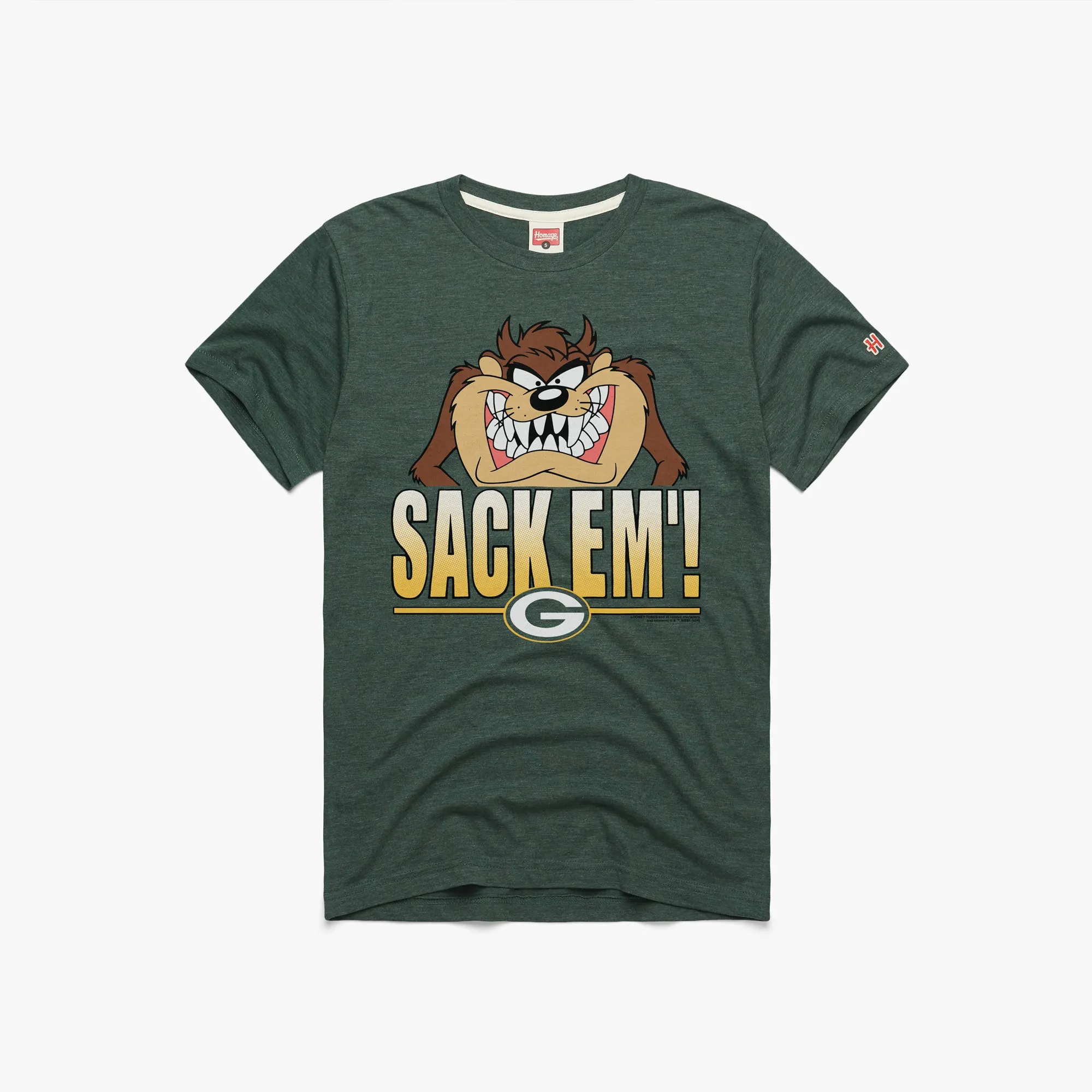 Matte Look Looney Tunes Taz Sack Em' x Green Bay Packers