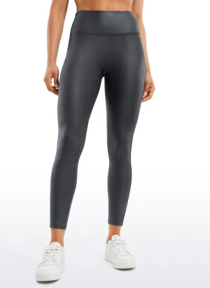 Ultra Soft Faux Leather No Front Seam Legging 25''