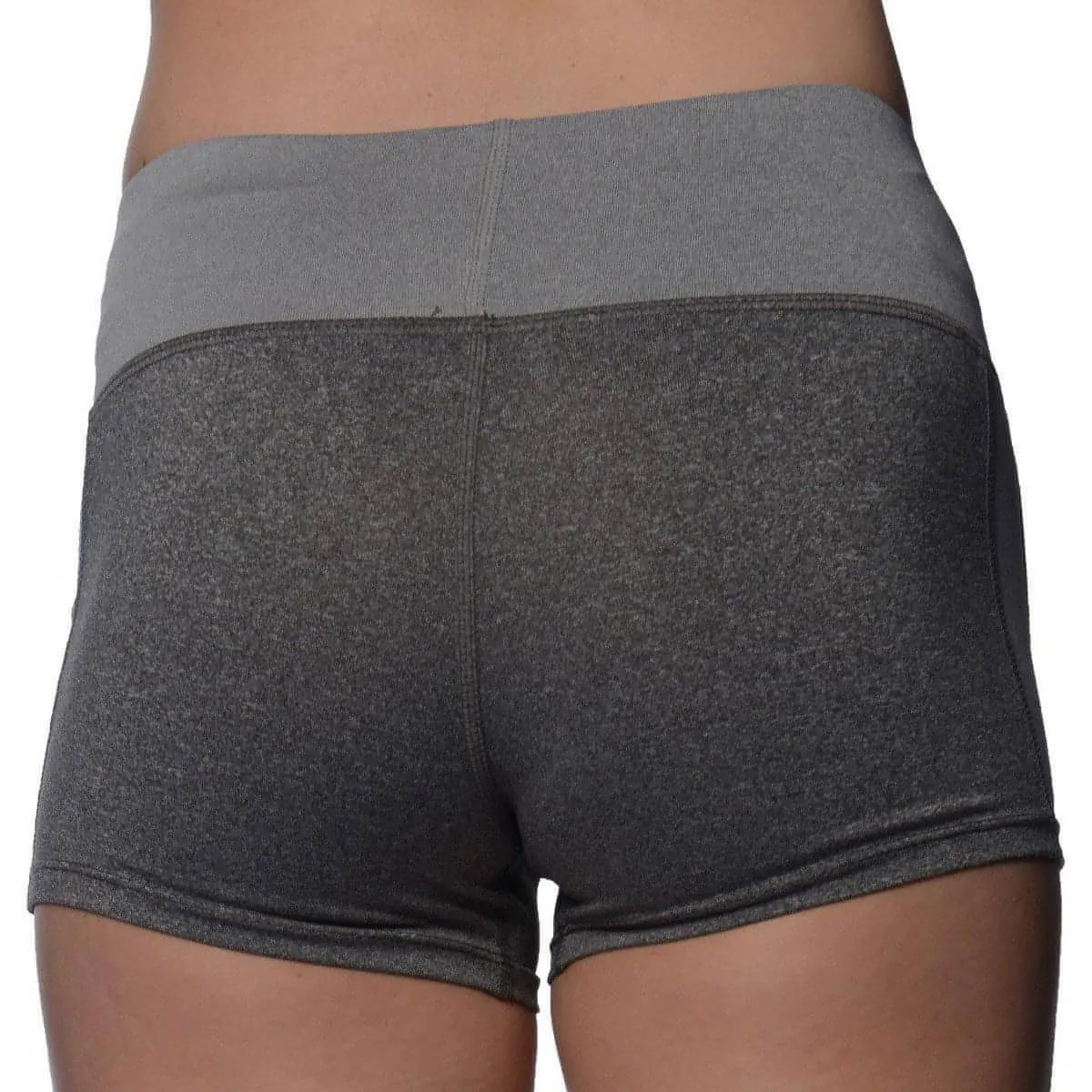 More Mile Marl Womens Training Shorts - Grey vacation look Low Maintenance Fabric