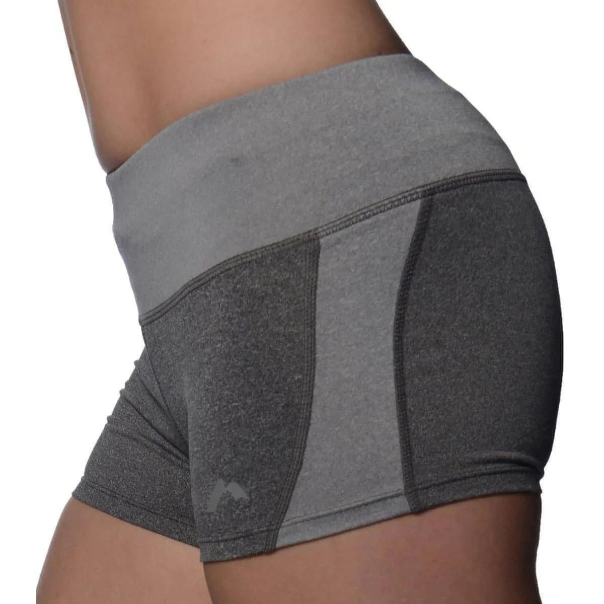 Fashion Accessory More Mile Marl Womens Training Shorts - Grey
