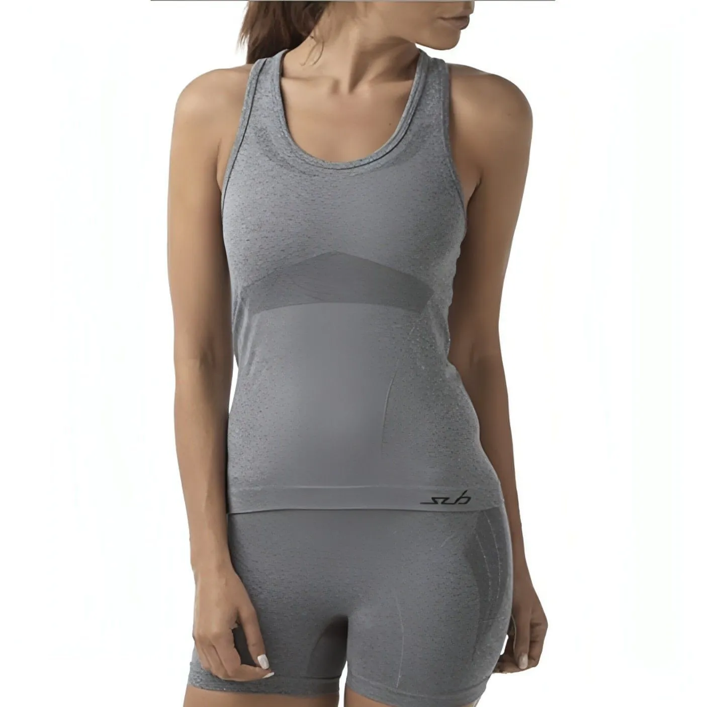 Athletic Performance Fit Future - proof Sub Sports SubAir Seamless Womens Vest Tank Top - Grey