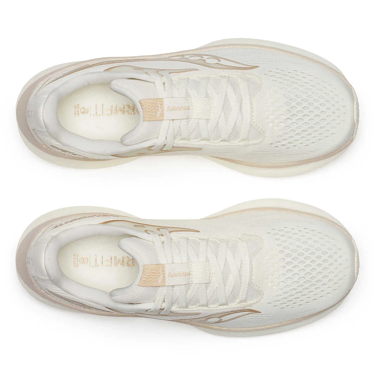 Women's Ride 18 Running Shoes Vanilla Seamless Design beginners