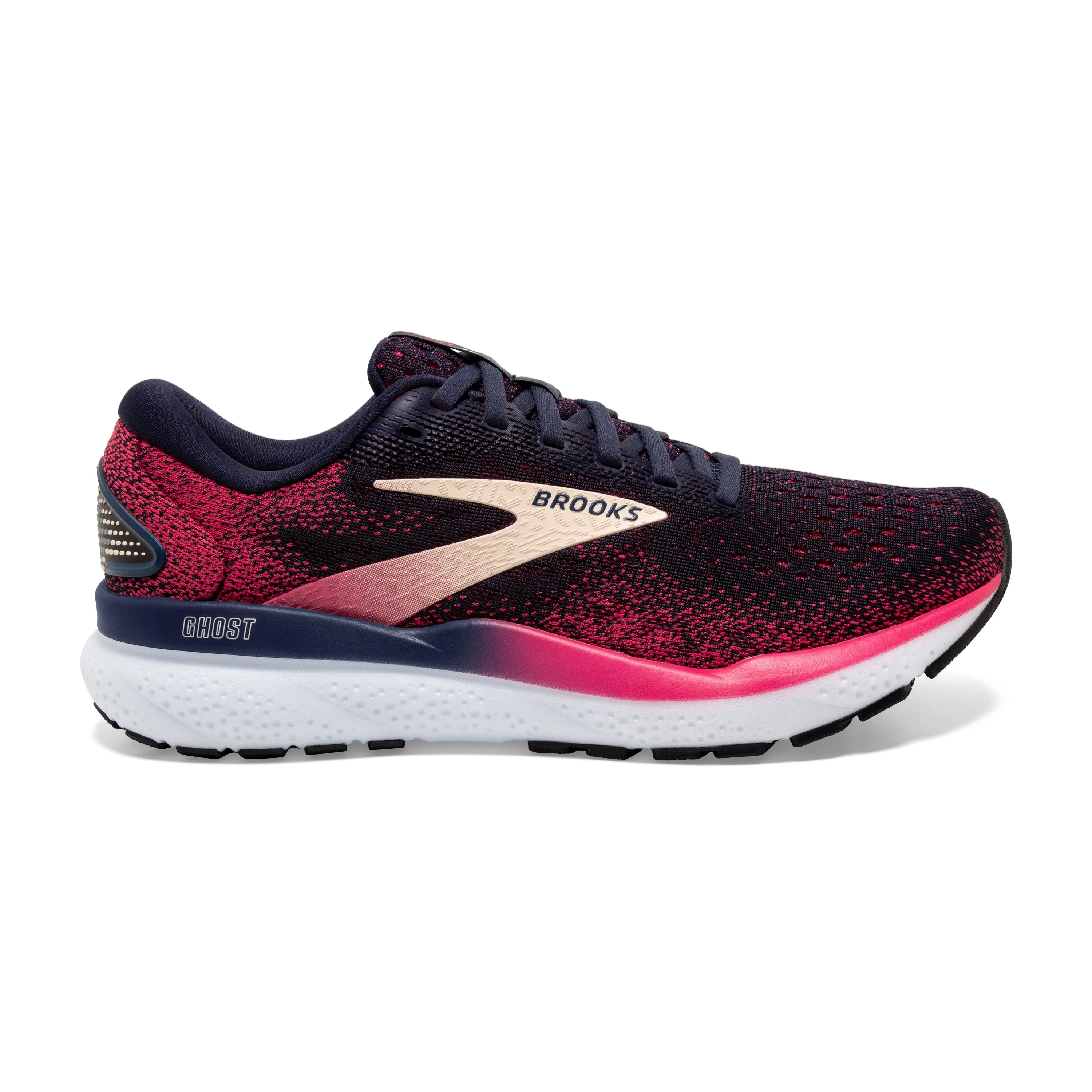 Brooks | Ghost 16 | Women's | Peacoat/Raspberry/Apricot heat - dissipating running shoes