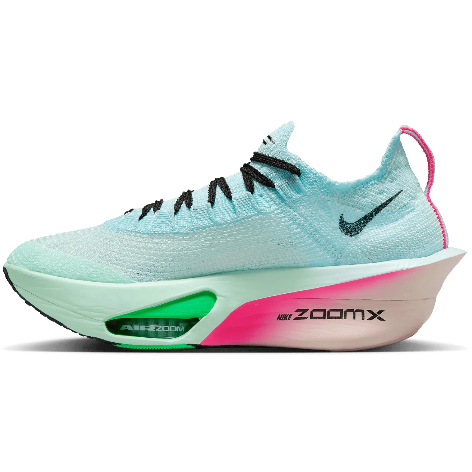 wind - resistant shoes Women's Alphafly 3 Running Shoes Glacier Blue / Mint Foam / Green Shock / Black
