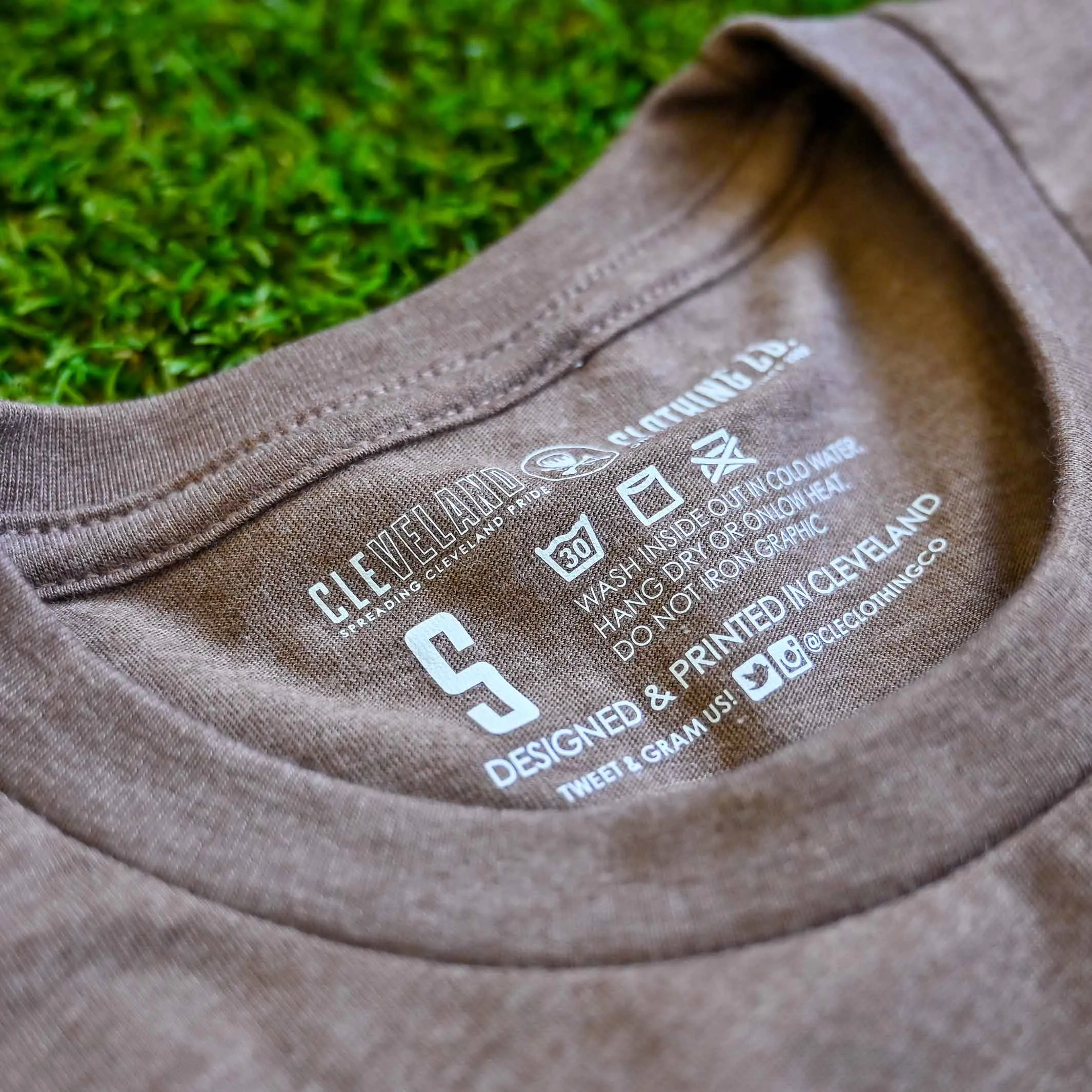 Stretch Jersey Knit Cleveland Football Dawg - Mens/Unisex Crew T-Shirt