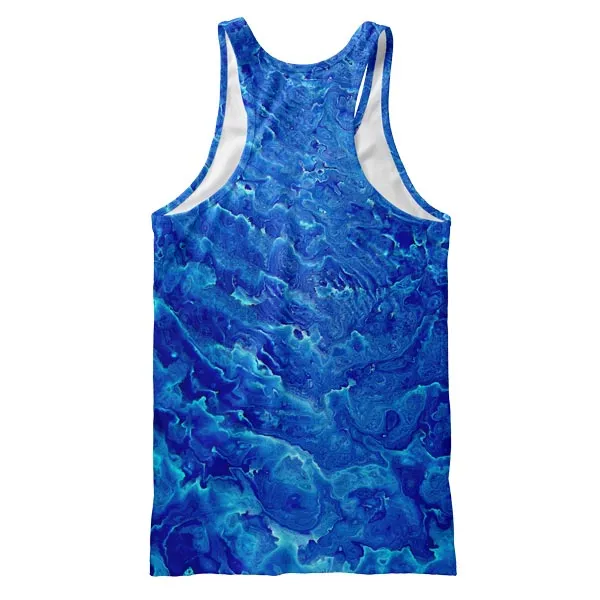 Ergonomic Pattern Design Ocean Tank Top