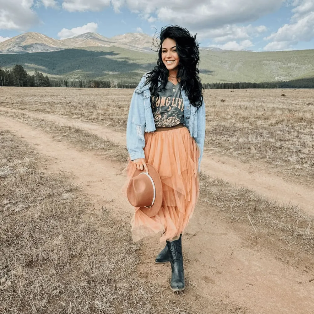 stain resistant coating Soft and Stylish Long Live Cowgirls Tee