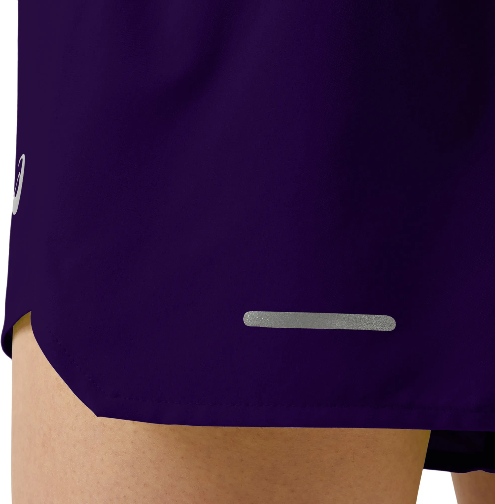 UPF Sun Protection Asics Road 3.5 Inch Womens Running Shorts - Blue