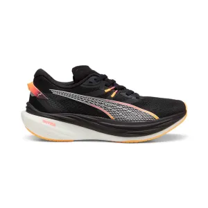 Rubber - sole Women's Deviate Nitro 3 Running Shoes - PUMA Black-Sunset Glow-Sun Stream - Regular (B)
