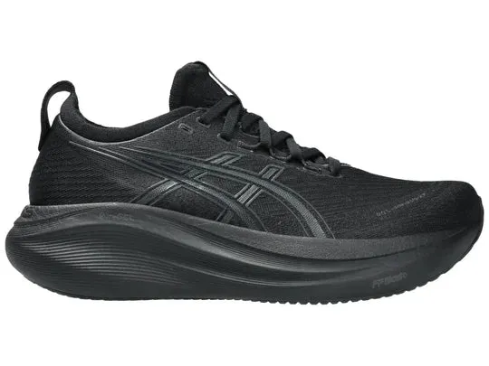 running in windy weather shoes multi - surface adaptable Asics | Gel-Nimbus 27 | Women's | Black/Graphite Grey