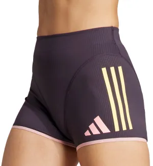 athletic style adidas Adizero Promo Womens Short Running Tights - Purple
