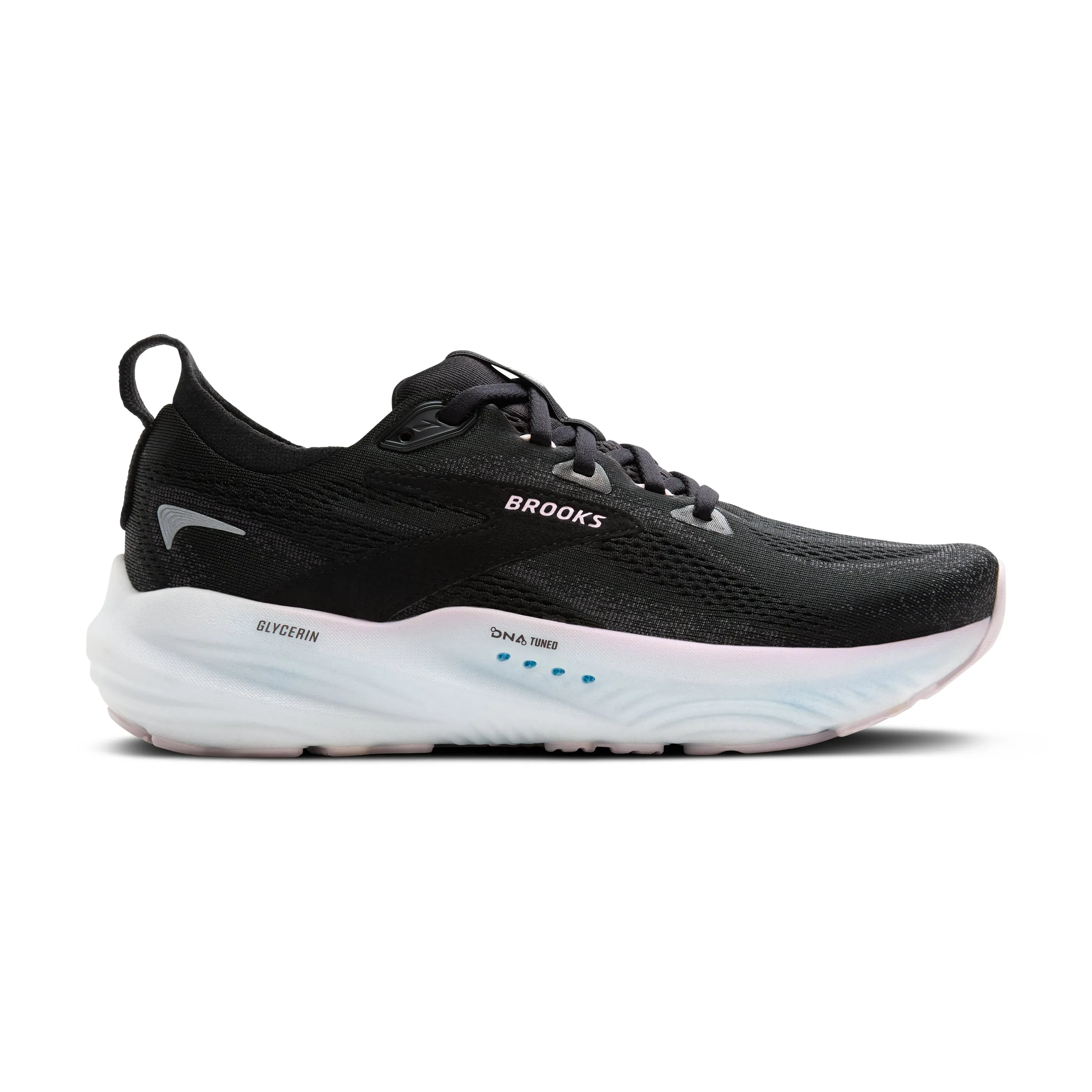 Brooks | Glycerin 22 | Women's | Black/Orchid Ice/White Anti Microbial Insole