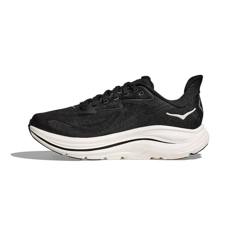 Responsive Ride Experience Women's Clifton 10 Running Shoe - Black/White - Wide (D)
