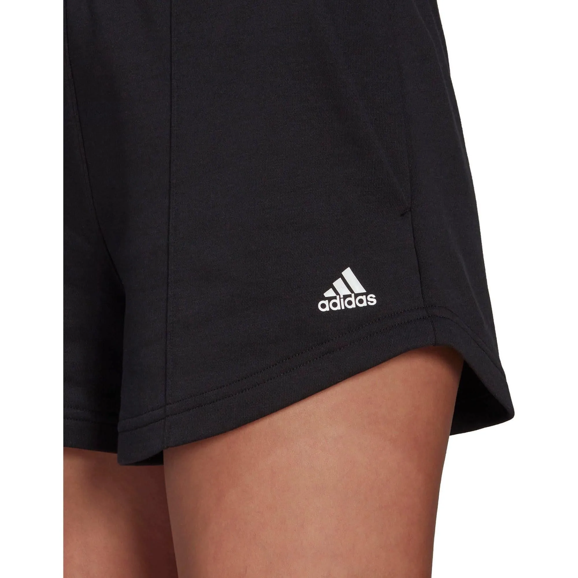 adidas Hyperglam French Terry Womens Training Shorts - Black All Purpose Wear Unisex