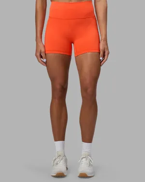 Fusion Ultra High-Rise 4" Short Pockets - Ultra Orange Stretch Fit Outdoor Lover