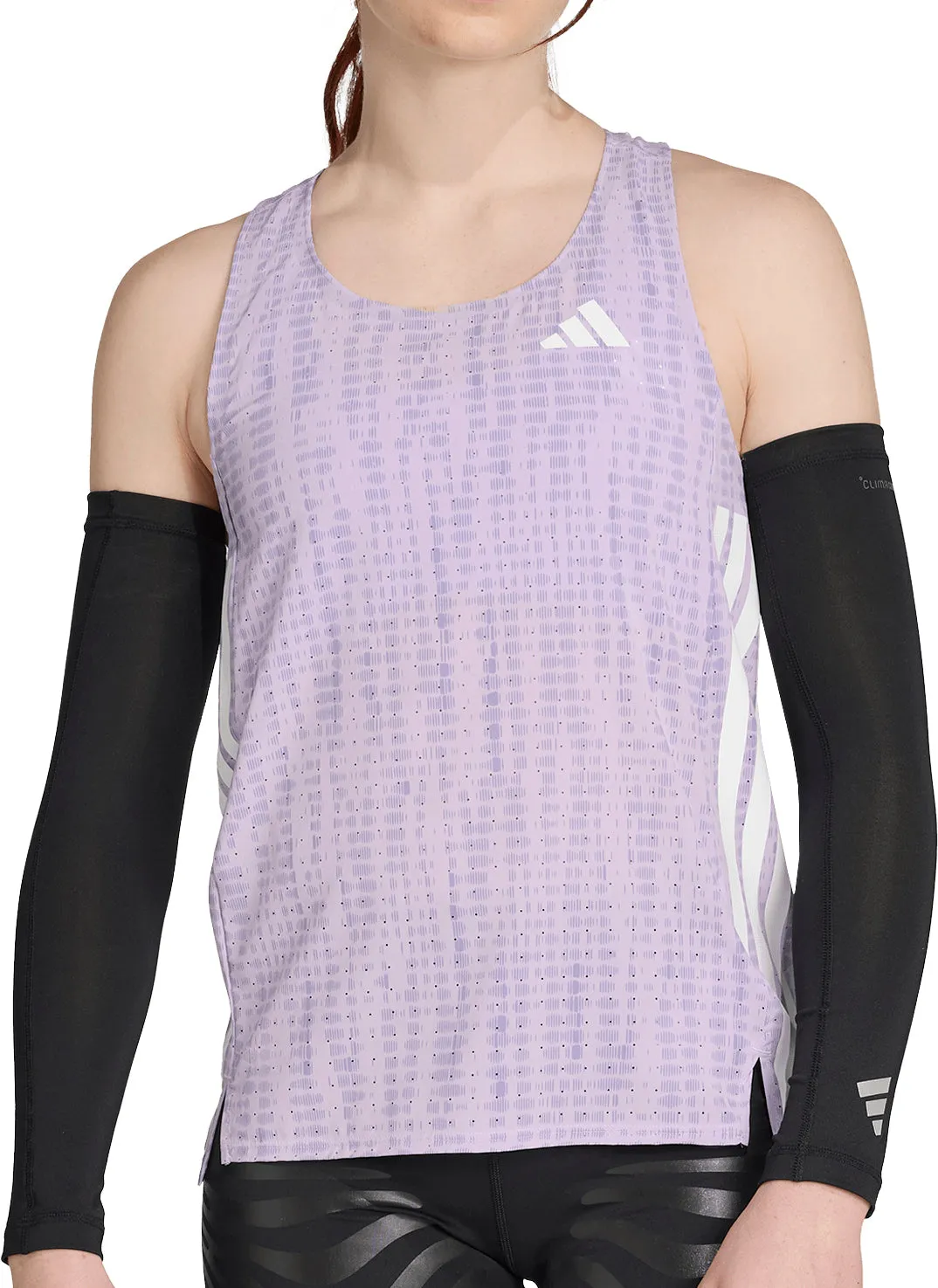 Soft Layer humid environment adidas Adizero Womens Running Vest Tank Top - Purple
