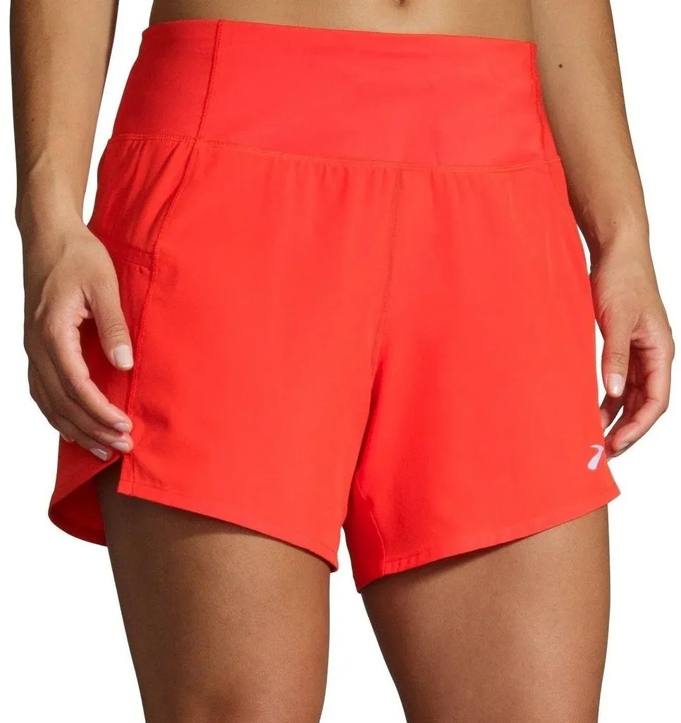 Sporty Edge Brooks Chaser 5 Inch Womens Running Shorts - Red