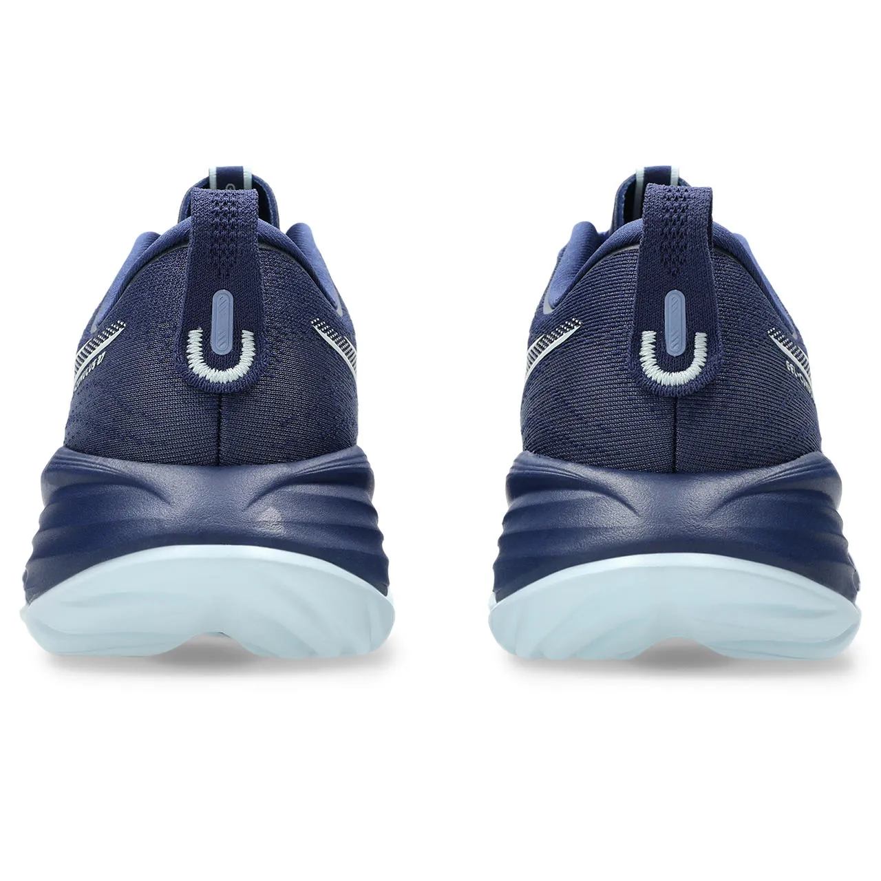 Women's Gel-Cumulus 27 Running Shoes Indigo Blue / Cool Grey Adaptive Heel Cradle Lightweight Carrier