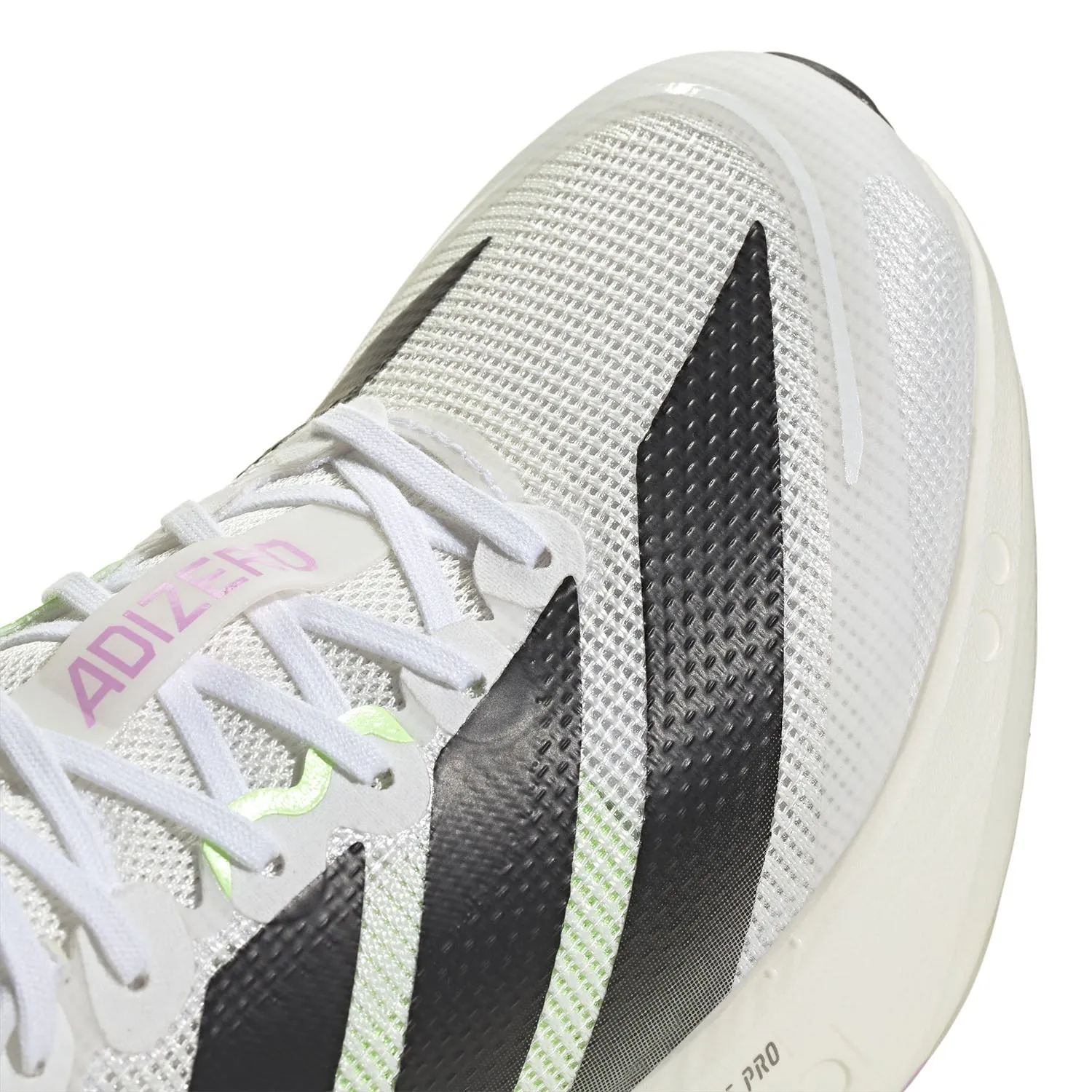 Women's Adizero Boston 13 Running Shoes White / Core Black / Dash Grey Airflow Channel Structure running in a crater area shoes