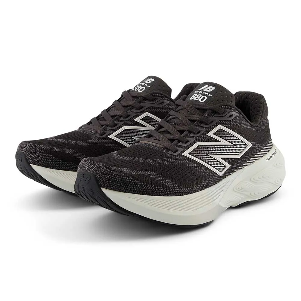 Women's Fresh Foam X 880v15 Running Shoe - Black Cement/Sea Salt - Wide (D) unisex shoes running in snowy weather