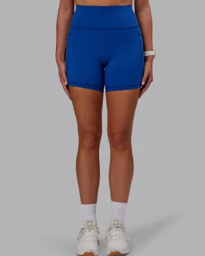 Fusion Ultra High-Rise 6" Short Pockets - Blue Quartz For Adults Winter Sports